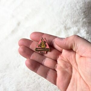 Fire Mountain Gems Campfire Pin 2007 30 Years Beading Fun Lapel